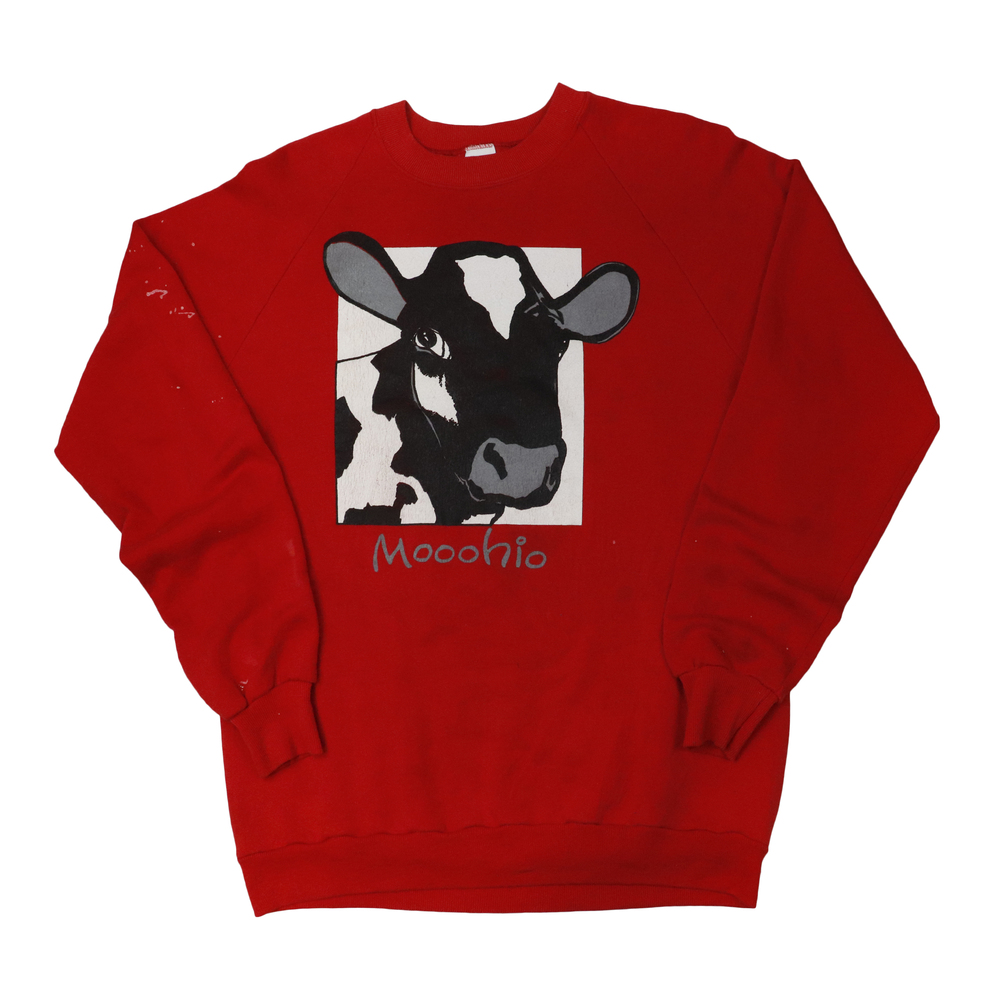 Vintage Moohio Cow Red Crewneck Size L